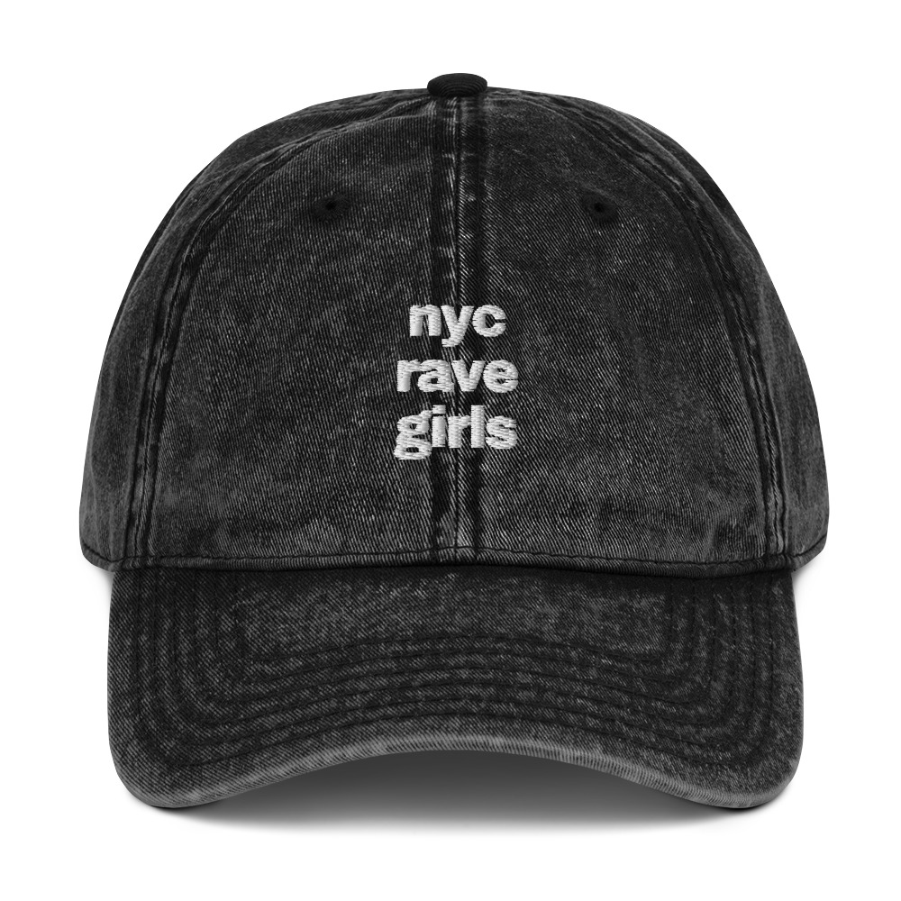 nyc rave girls cap - vertical logo